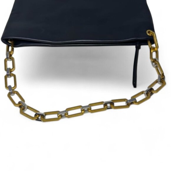 ALL SAINTS Bettina Leather Chain Shoulder Bag Black NWOT - Picture 8 of 16